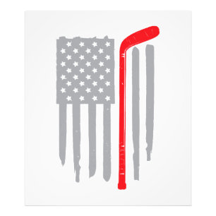 Hockey-Amerikanische Flagge Fotodruck