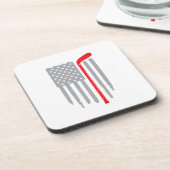 Hockey-Amerikanische Flagge Getränkeuntersetzer (Linke Seite)