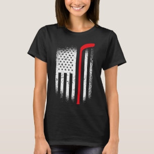 Hockey Amerikanische Flagge Hockey Patriotisch T-Shirt