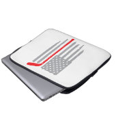 Hockey-Amerikanische Flagge Laptopschutzhülle (Vorne Knopf)