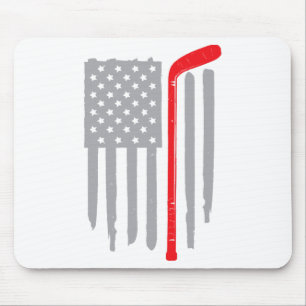Hockey-Amerikanische Flagge Mousepad