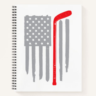 Hockey-Amerikanische Flagge Notizblock