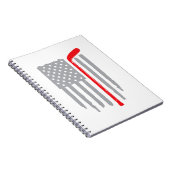 Hockey-Amerikanische Flagge Notizblock (Rechte Seite)