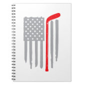 Hockey-Amerikanische Flagge Notizblock (Vorderseite)