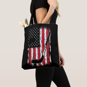 Hockey-Amerikanische-Flagge-Sport-Retro-Vintage Tasche