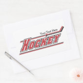 Hockey (anpassbar) rechteckiger aufkleber (Umschlag)