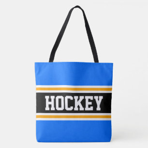 HOCKEY Athletic Schwarz Orange Hellblau Streifen Tasche