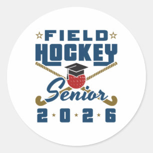 Hockey auf dem Feld Senior 2026 Abschluss Cl Senio Runder Aufkleber