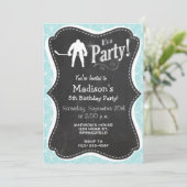 Hockey; Baby Blue Circles Einladung (Stehend Vorderseite)