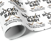 Hockey-Baby-Hockey-Stock-Dusche Geschenkpapier (Rolleneckpunkt)