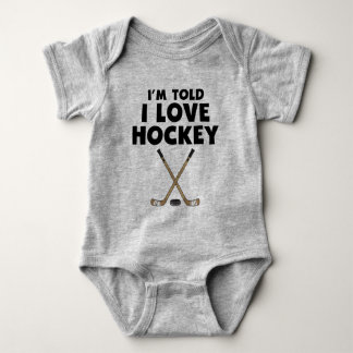 Hockey Baby I Liebe Hockey Strampler