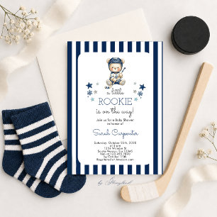 Hockey-Baby-Party-Einladung für Jungen Einladung