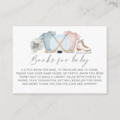 Hockey baby shower, ice hockey book request begleitkarte (Vorderseite)