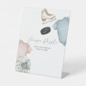 Hockey baby shower, ice hockey diaper raffle sockelschild (Vorderseite)