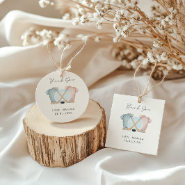 Hockey baby shower, ice hockey gender reveal, geschenkanhänger