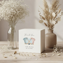 Hockey baby shower, ice hockey gender reveal, geschenkschachtel