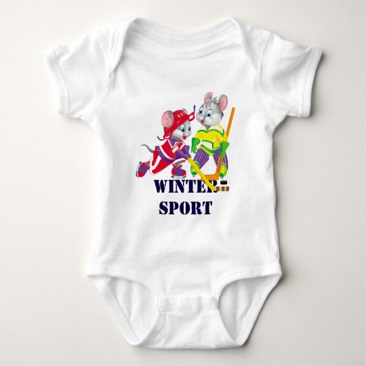Hockey Baby Strampler (Vorderseite)