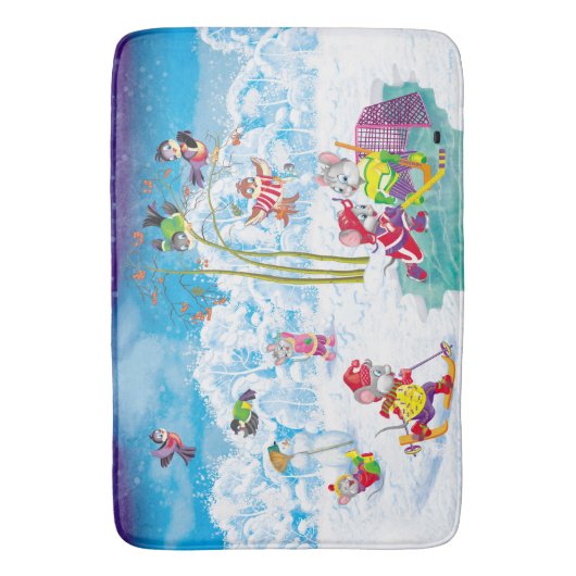 Hockey Badematte (Vorderseite Vertikal)