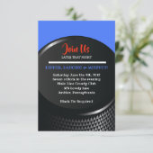 HOCKEY Bar Bar Mitzvah Empfang Card Einladung (Stehend Vorderseite)