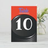 HOCKEY Bar Bar Mitzvah Tischnummer Sitzkarte (Stehend Vorderseite)