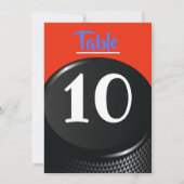 HOCKEY Bar Bar Mitzvah Tischnummer Sitzkarte (Rückseite)