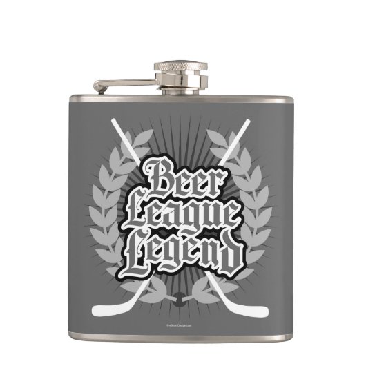Hockey Beer League Legende Flachmann (Vorderseite)