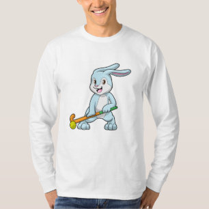 Hockey bei Feldhockey mit Hockeystick T-Shirt