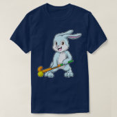 Hockey bei Feldhockey mit Hockeystick T-Shirt (Design vorne)