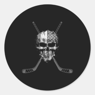 Hockey-Bekleidung - Hockey-Eishockey-Spieler-Gesch Runder Aufkleber