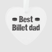 Hockey Best Billet Vater Ornament (Rückseite)