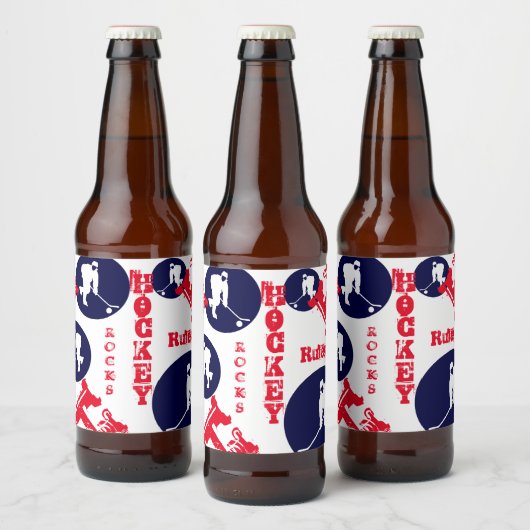 Hockey Bierflaschenetikett (Flaschen)