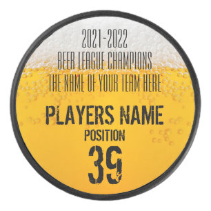 Hockey-Bierliga-Trophäe (personalisiert) Eishockey Puck