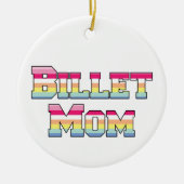 Hockey Billet Mama Pastellstreifen Keramik Ornament (Vorne)