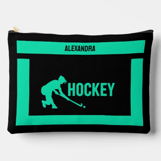 Hockey Birthday Gift, Hockey Player Girl, Zubehörtasche (Vorderseite)