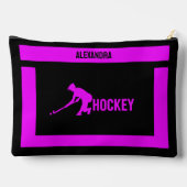 Hockey Birthday Gift, Hockey Player Girl, Zubehörtasche (Rückseite)