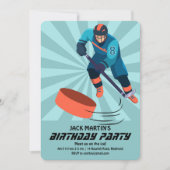 Hockey Birthday Invitation Einladung (Vorderseite)