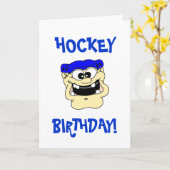 Hockey Birthday Karte (Gelbe Blume)
