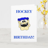 Hockey Birthday Karte (Gelbe Blume)