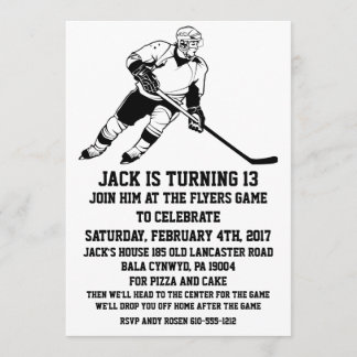HOCKEY BIRTHDAY PARTEI EINLAGE EINLADUNG