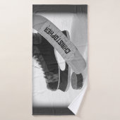 Hockey Black Skate Personalisiert Badehandtuch (Badehandtuch)