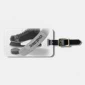 Hockey Black Skate Personalisiert Gepäckanhänger (Vorderseite horizontal)