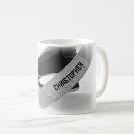 Hockey Black Skate Personalisiert Kaffeetasse