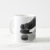 Hockey Black Skate Personalisiert Kaffeetasse (Vorderseite Links)