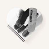 Hockey Black Skate Personalisiert Notizblock (Vorderseite)