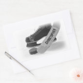 Hockey Black Skate Personalisiert Rechteckiger Aufkleber (Umschlag)