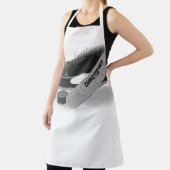 Hockey Black Skate Personalisiert Schürze (InSitu)