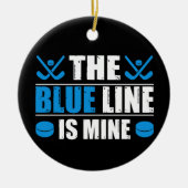 Hockey Blue Line Keramik Ornament (Vorne)