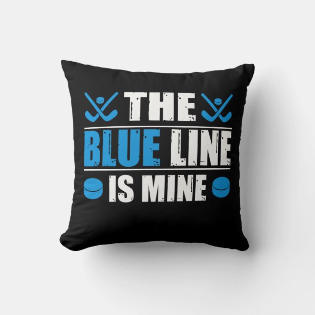 Hockey Blue Line Kissen (Vorderseite)