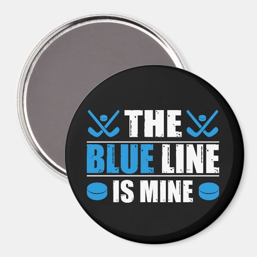 Hockey Blue Line Magnet (Vorderseite/Rückseite)