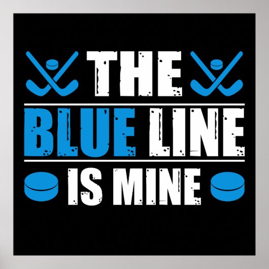 Hockey Blue Line Poster (Vorne)